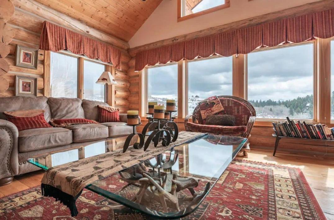 Large Log Cabin With Magnificent Teton Views Villa Tetonia Exterior photo